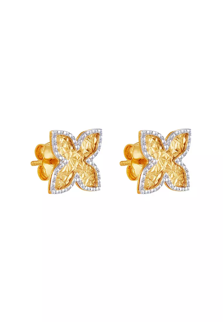 HABIB Oro Italia 916 Aria Yellow and White Gold Earrings GE74090523(YW)-BI