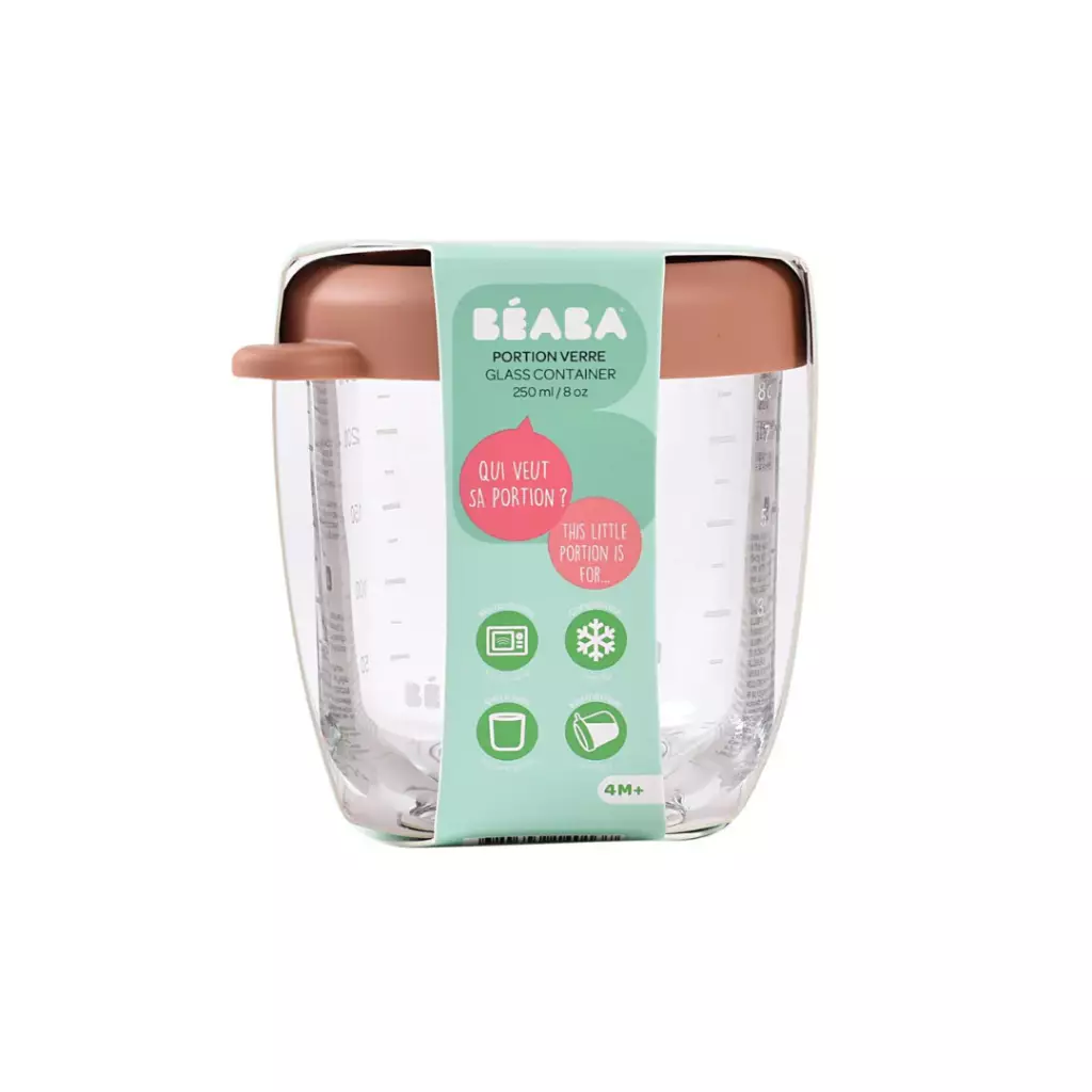 Terracotta 250ml - Wadah Penyimpanan Makanan Bayi MPASI Kaca Tahan Panas
