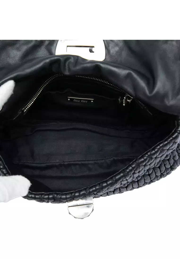 Pre-Loved Miu Miu Matelasse Nappa Crystal Flap Crossbody