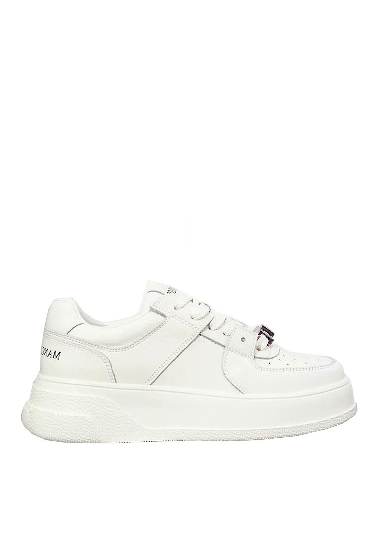 VANSA Cow Leather Color Block Square Toe Platform Sneakers VPW-T66323