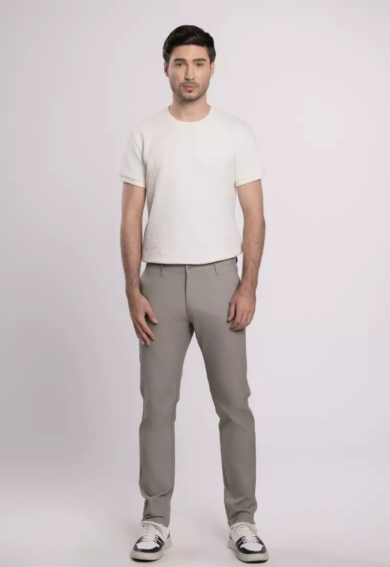 MOC Celana Panjang Chinos Pria Slim Fit BARNIE-DARK GREY