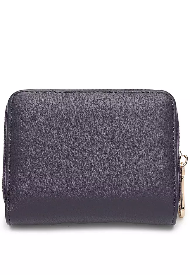 Women's Quilted Short Purse / Wallet - Purple