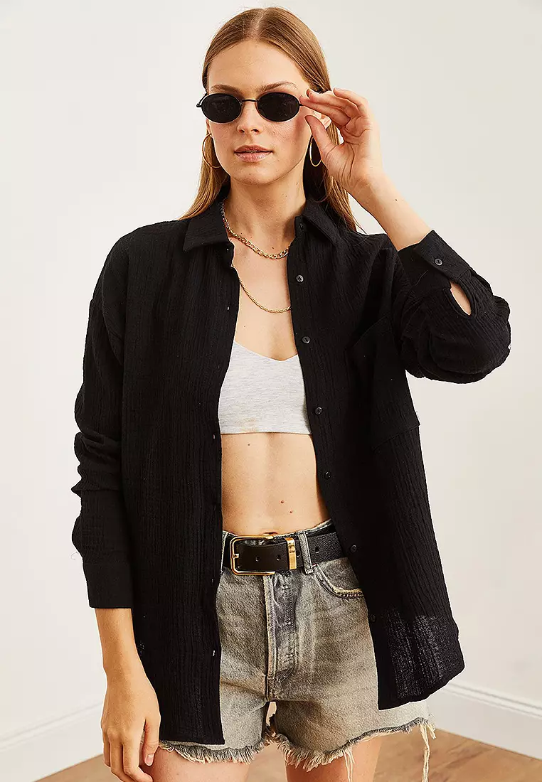 Oversize Basic Muslin Shirt