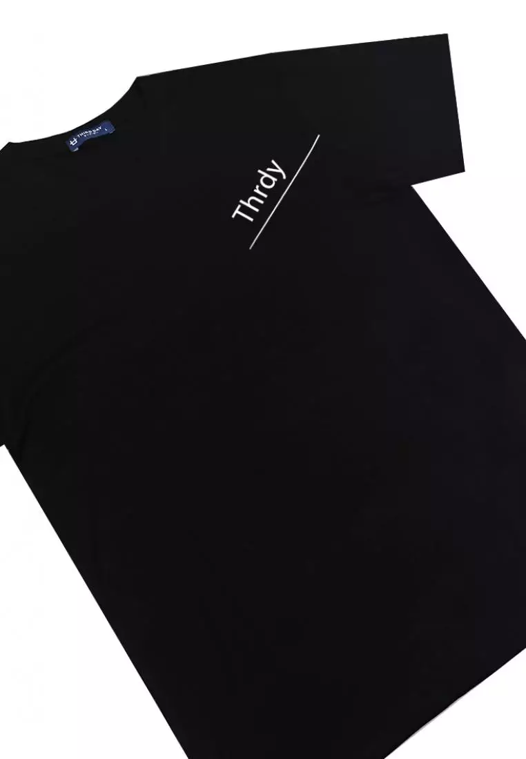 MTI46 Kaos T-Shirt Pria Instacool Thrdy Pit Diag Hitam