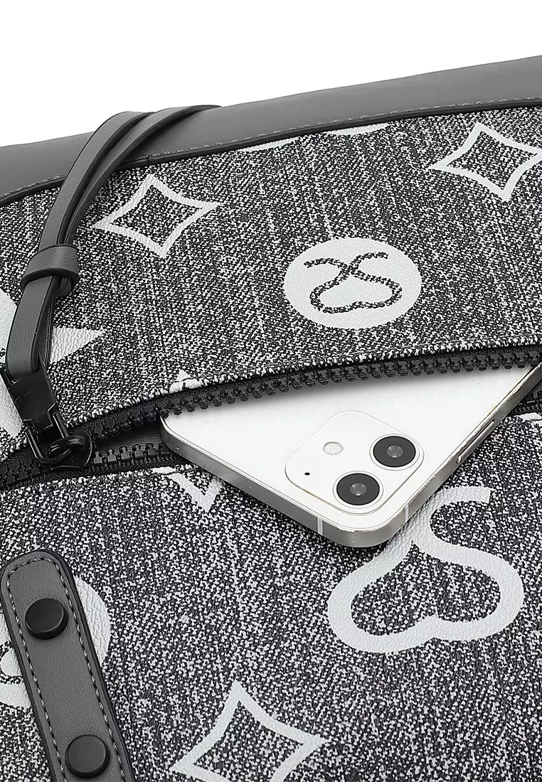 Women's Monogram Tote Bag / Shoulder Bag / Sling Bag / Crossbody Bag (側孭袋 / 單肩包 / 斜孭袋) - 灰色