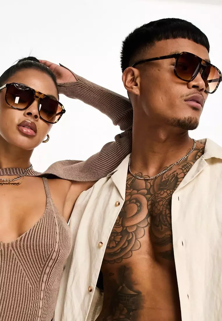 On The Fly Sunglasses - Shiny Yellow Tort/Orange