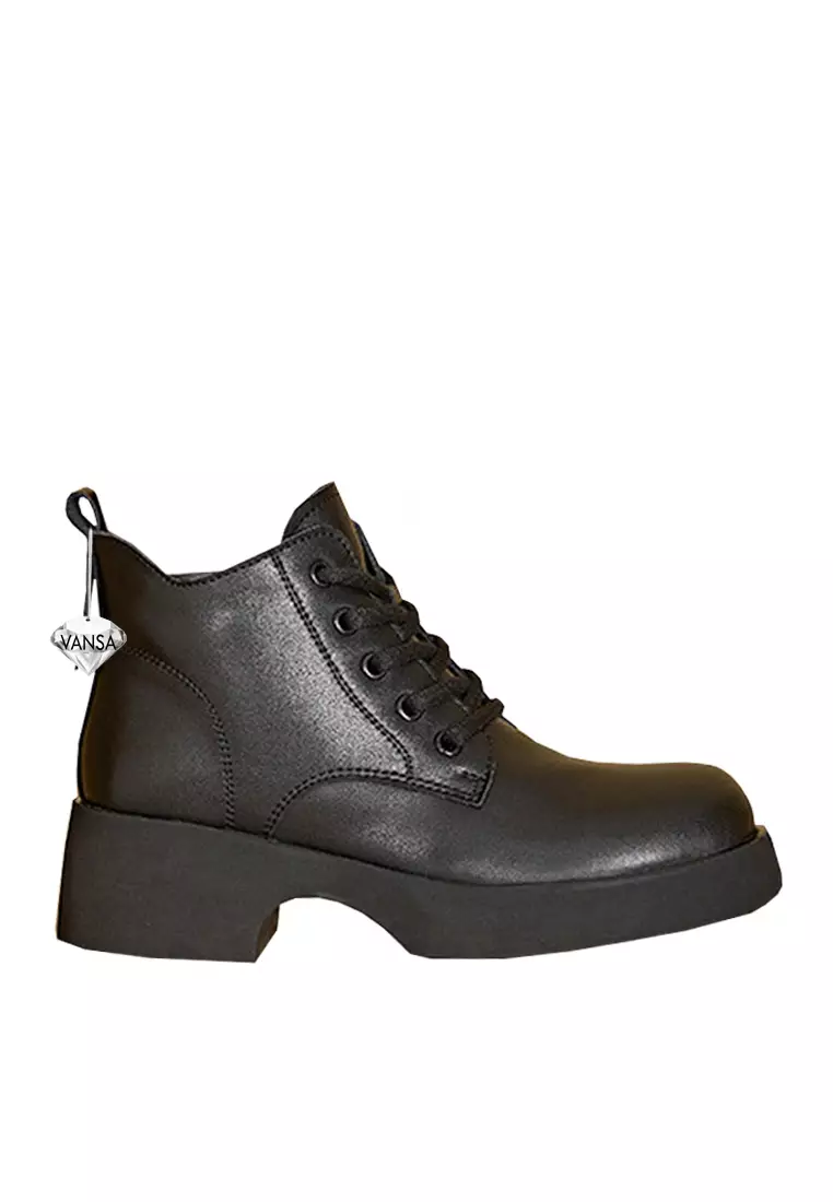 Discount on Twenty Eight Shoes  shoes - SKU: VANSA Fashionable Cow Leather Lace Up Short Boots VSW-B-513-25