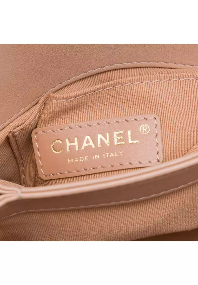 Pre-Loved Chanel Mini Quilted Calfskin Pearl Boy Chain Flap