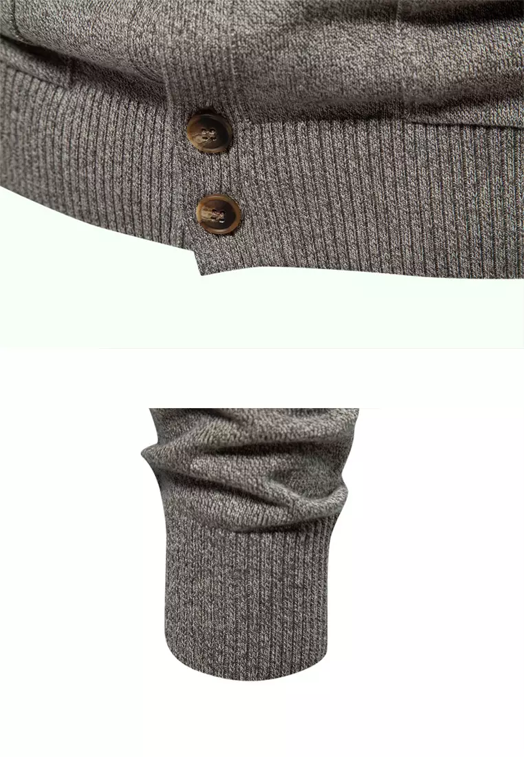 Stand Collar Knitted Cardigan AX-CW61