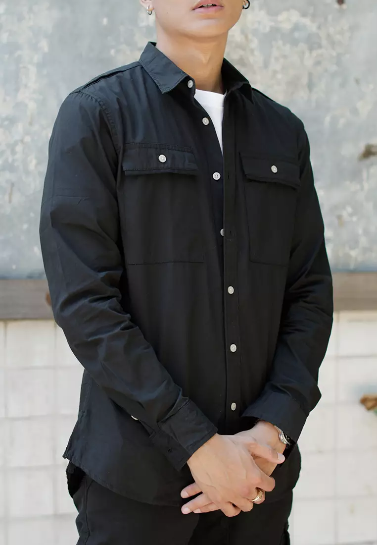 OXCON utility 2 Pocket Shirt Black