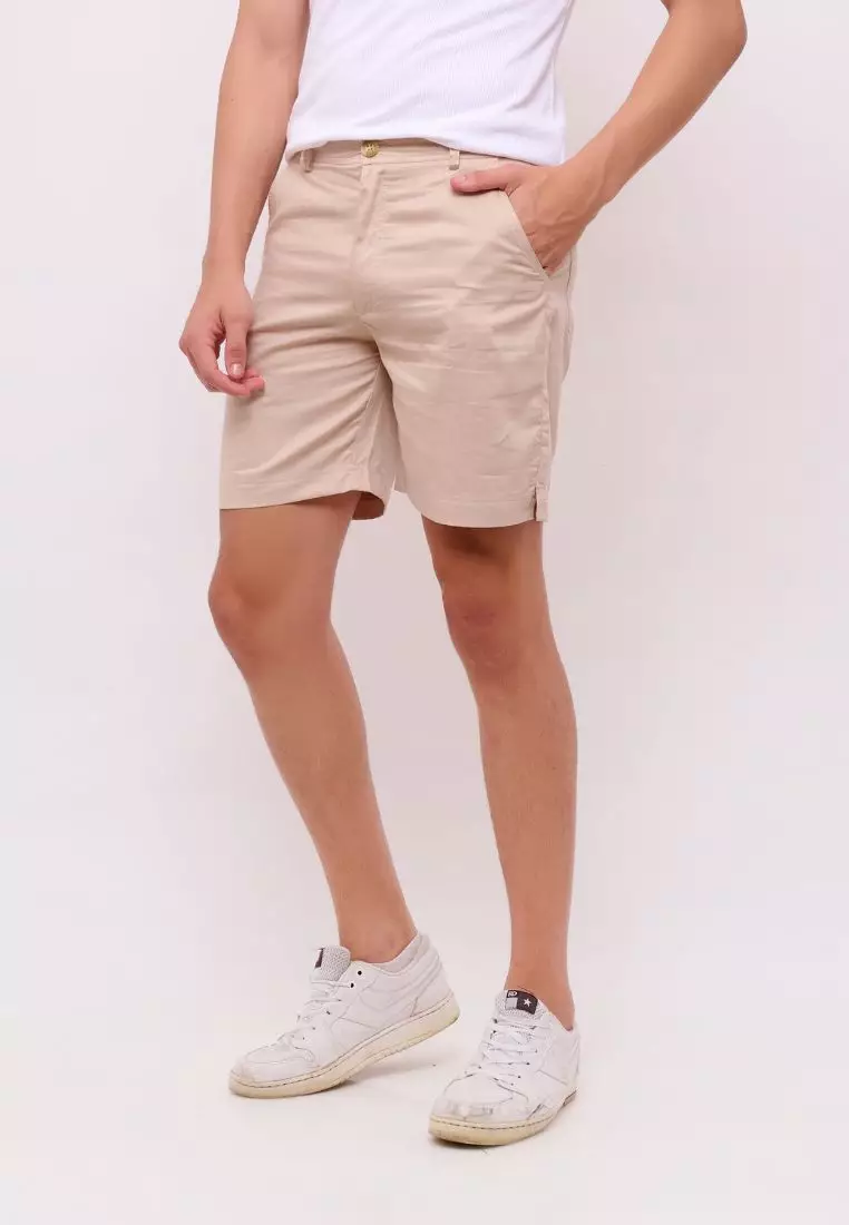 Palma Celana Pendek Pria Katun Organik Cream | Organic Cotton Short Pants Men Cream