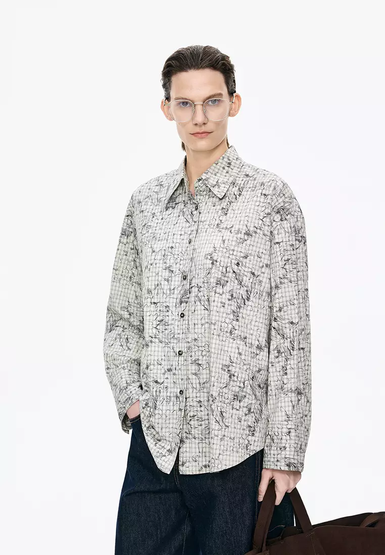 Pattern Element Floral OVERSIZE Long Sleeve Shirt