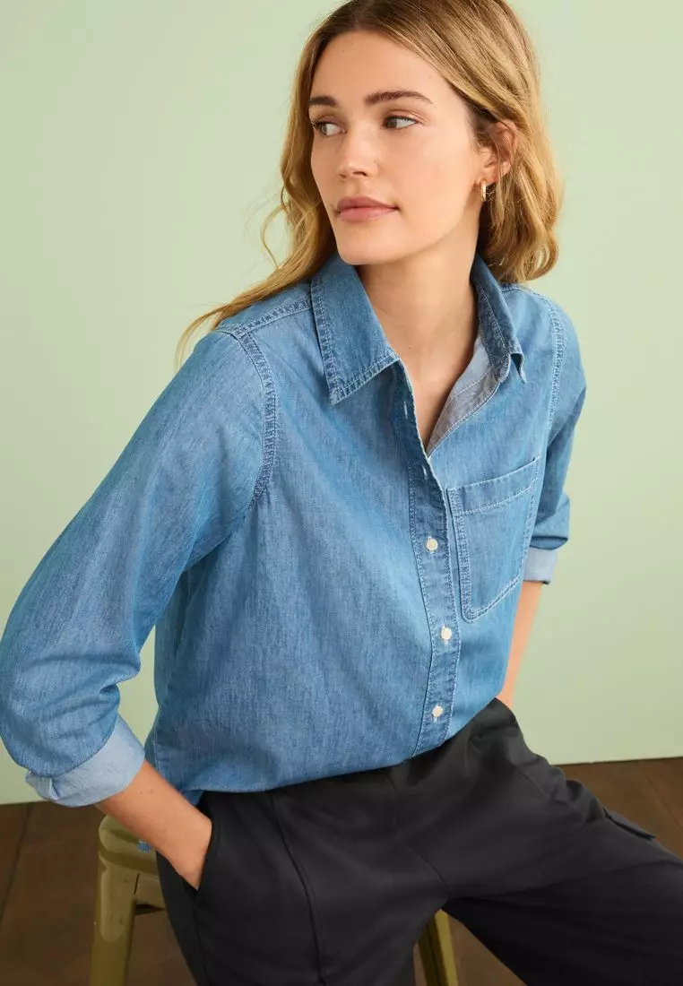 Buy NEXT Denim Shirt Online | ZALORA Malaysia