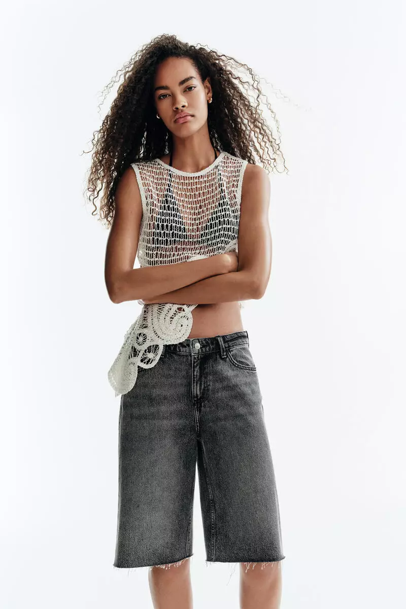 Denim Bermuda shorts