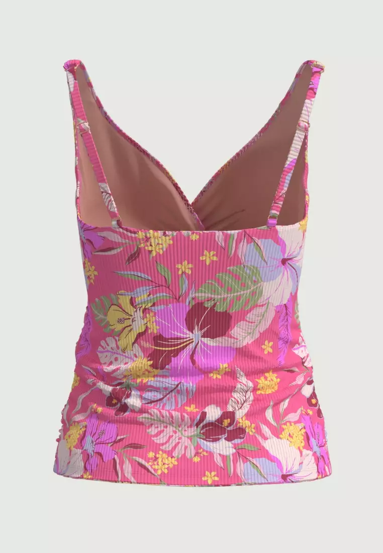 Daydream Pink Plus Cup Cross Front Tankini