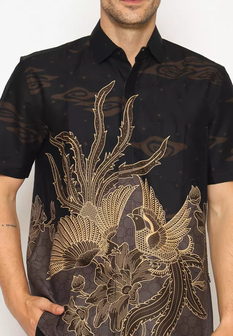 MY AKSA BATIK PRIA KEMEJA PENDEK JAVIER JULIA