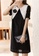 OUNIXUE black Elegant Lapel Bubble Shoulder Chiffon Dress C2013AA679DE1BGS_5
