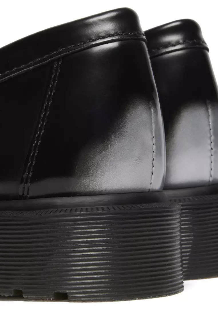 Adrian Tassel Arcadia Rub Off Leather Sliver Loafers - Women