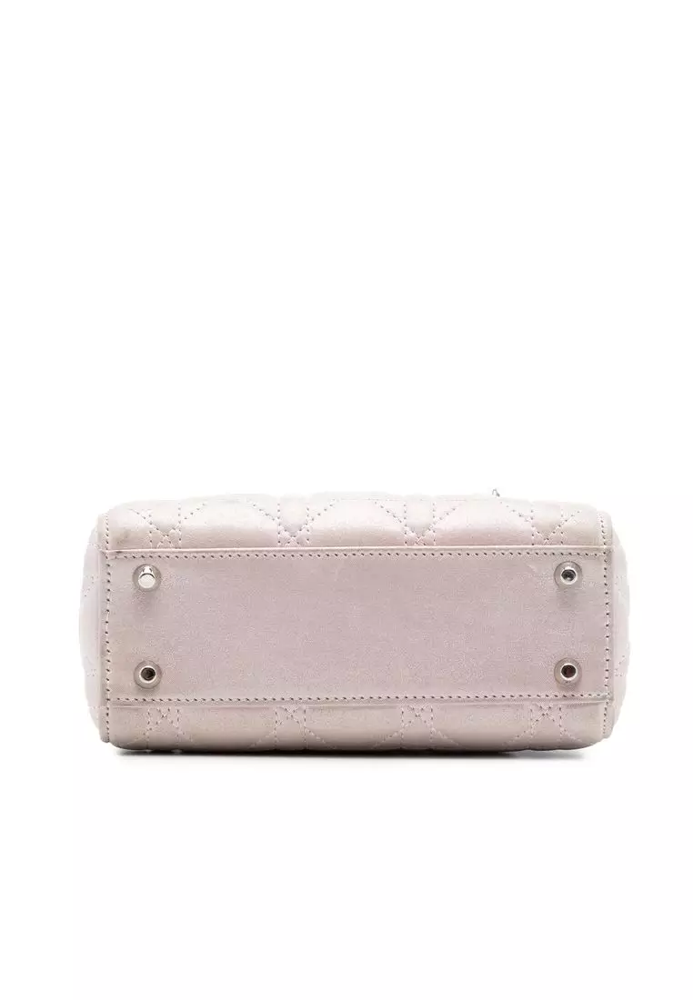Pre-Loved Dior Mini Iridescent Lambskin Cannage Lady Dior