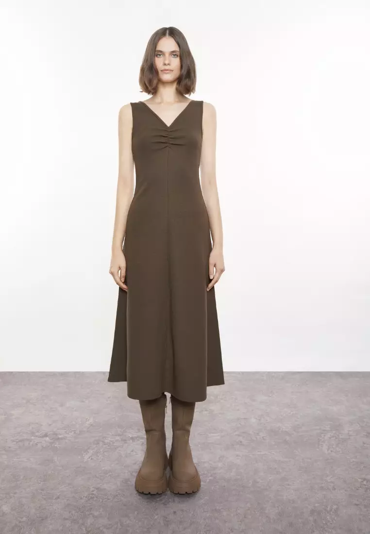 Plain clearance midi dress