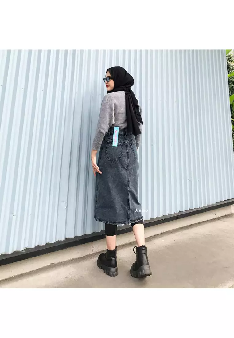 Highwaist Rok Jeans Panjang 982 SEVENTY