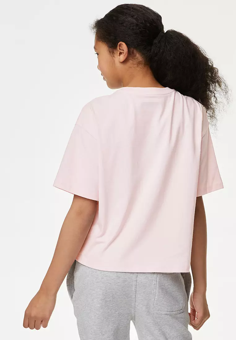 Pure Cotton Let's Hang Out Slogan T-Shirt