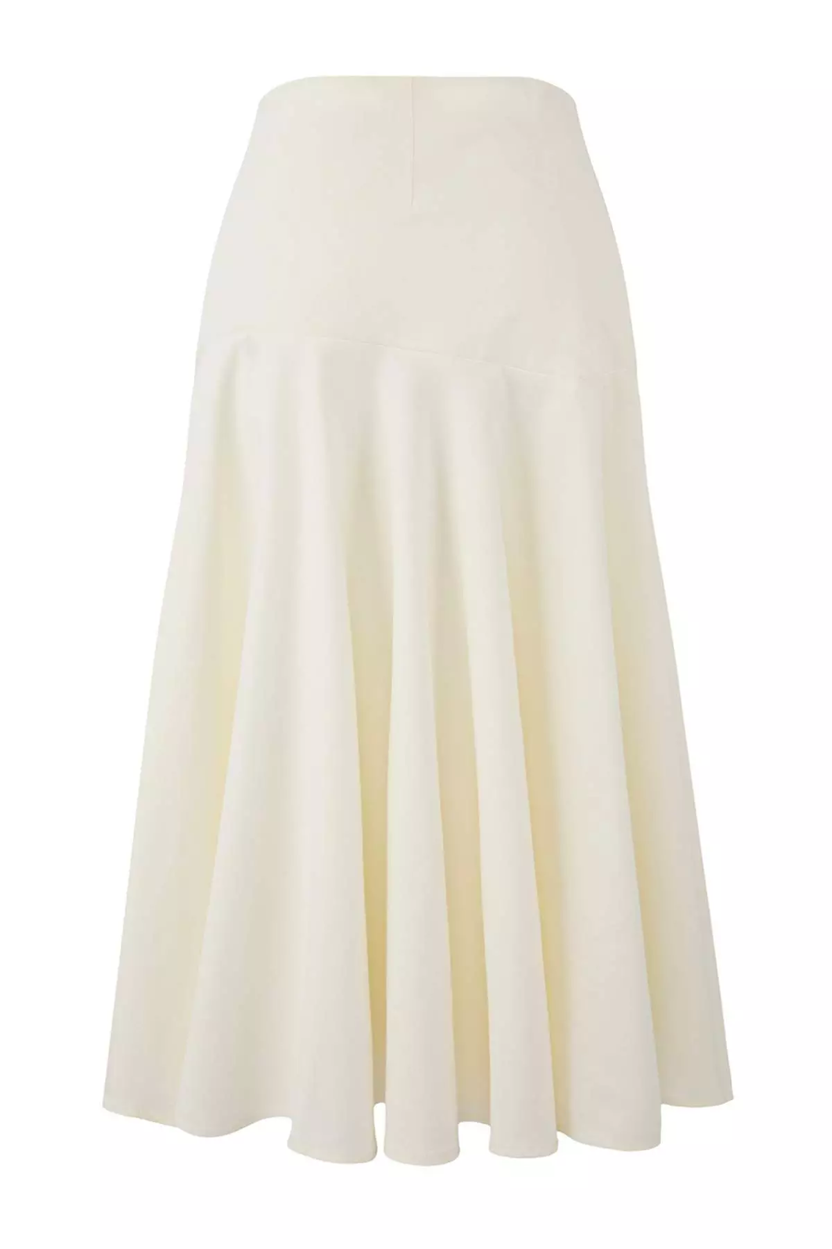 Stone Gold Button Detailed Midi Length Cotton Woven Flared Skirt Twoaw26Et00033
