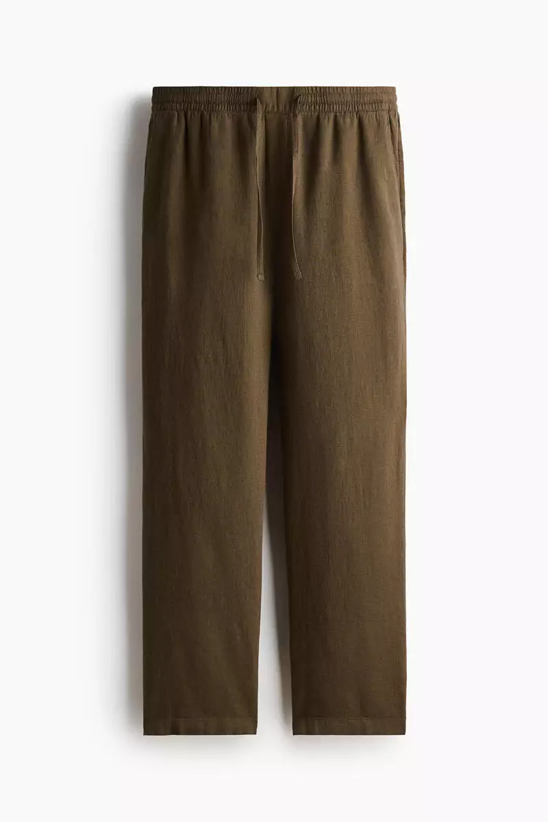 Relaxed Fit Linen-blend trousers