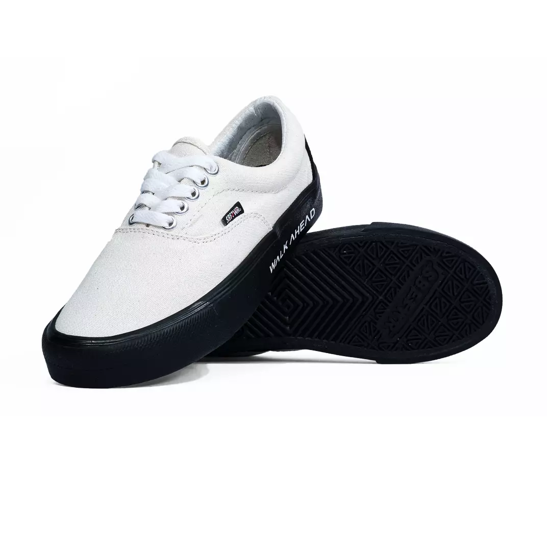 SABA Sykes  Low Off White Black - Sepatu Sneakers Casual Pria Wanita