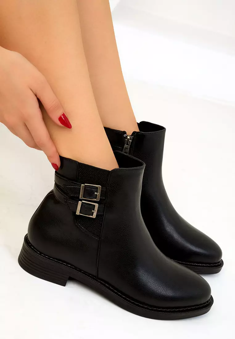 Buckled Chelsea Boots