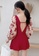 A-IN GIRLS red Elegant Gauze Flower One-Piece Swimsuit 443F9USEDC7168GS_2