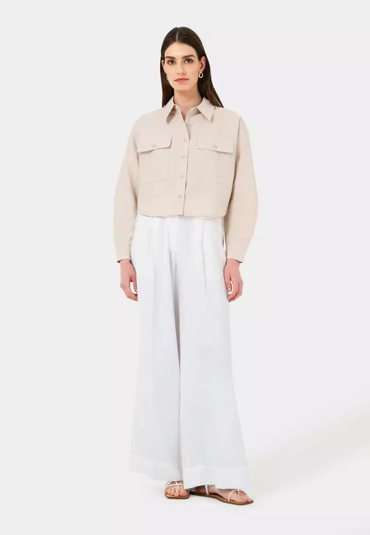 Kyla Crop Pocket Shirt