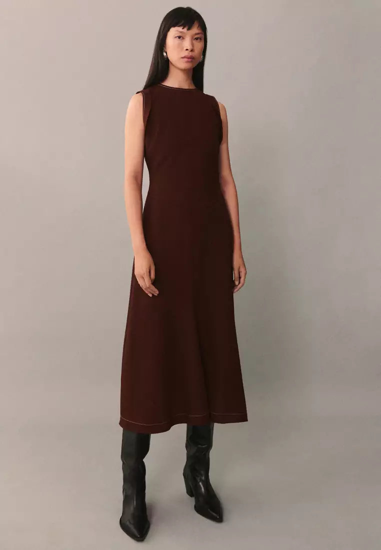 Buy Mango Midi-Dress With Decorative Stitching 2025 Online