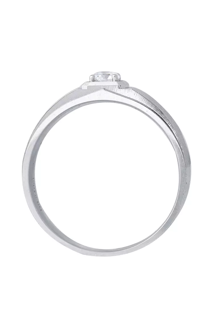 LITZ 18K White Gold Diamond Ring 白金钻石戒指 DR4106