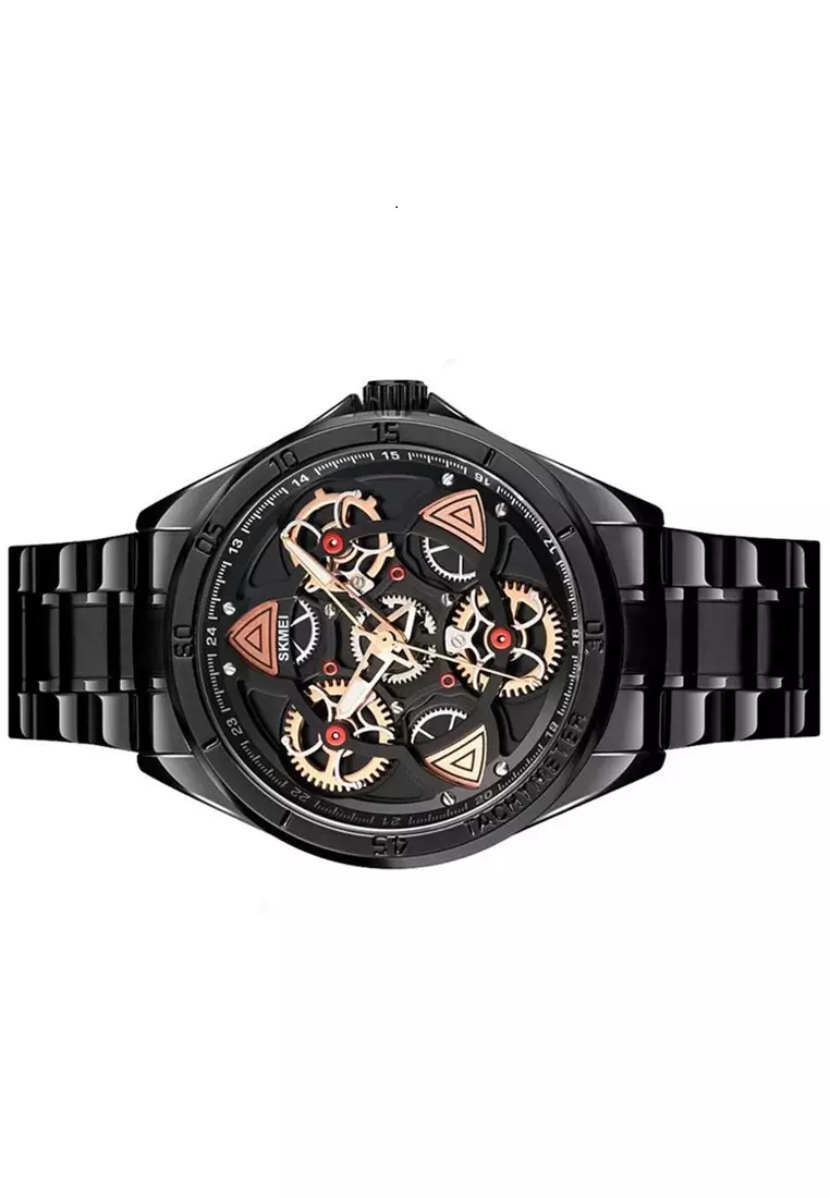 Jam Tangan Analog Pria Waterproof Strap Tali Material Stainless Steel MB78 ORIGINAL