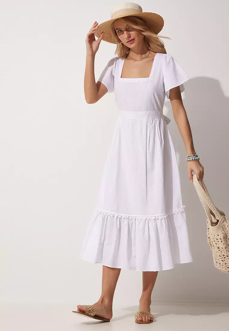 Square Collar Dress