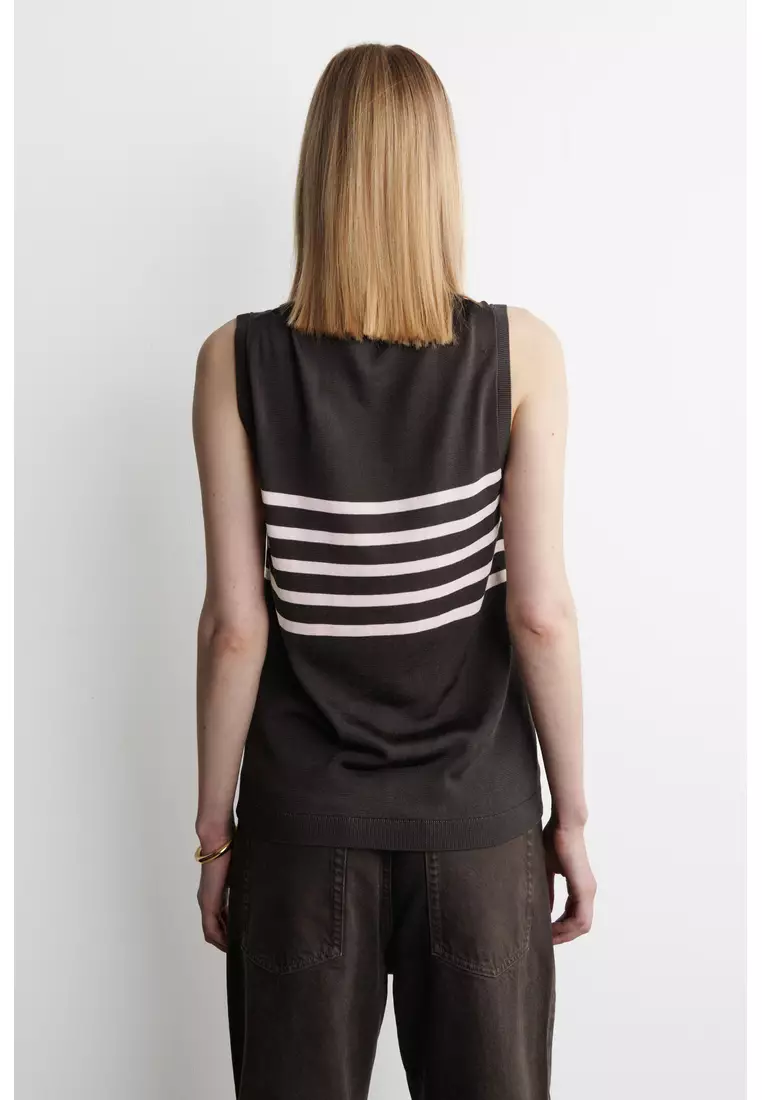 STRIPED KNITTED TANK TOP