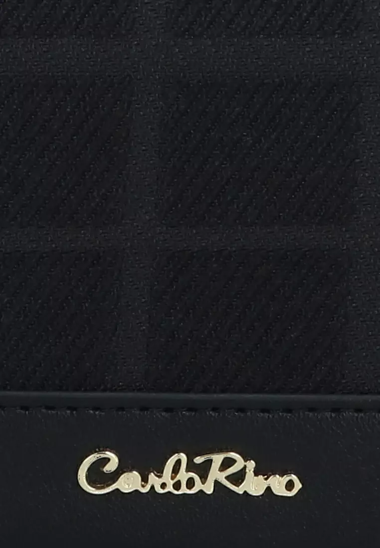 CR Brushed Plaid 2-Fold Wallet - Black