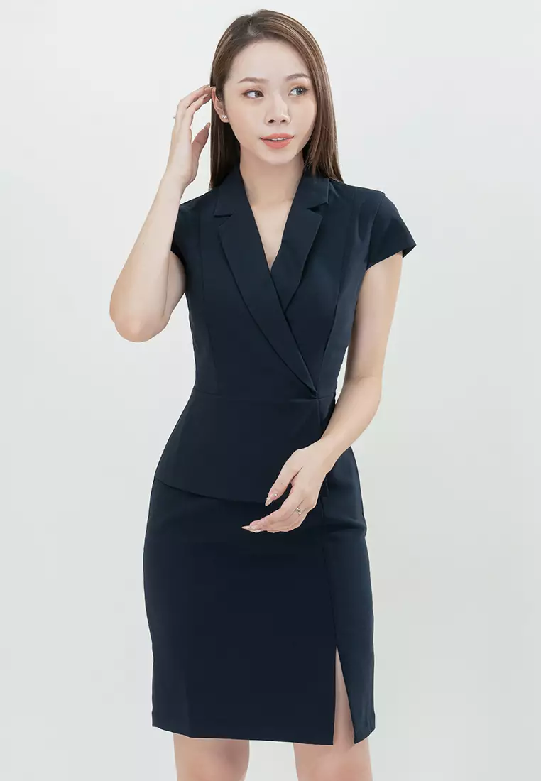 Slim Fit V-Neckline Mini Dress