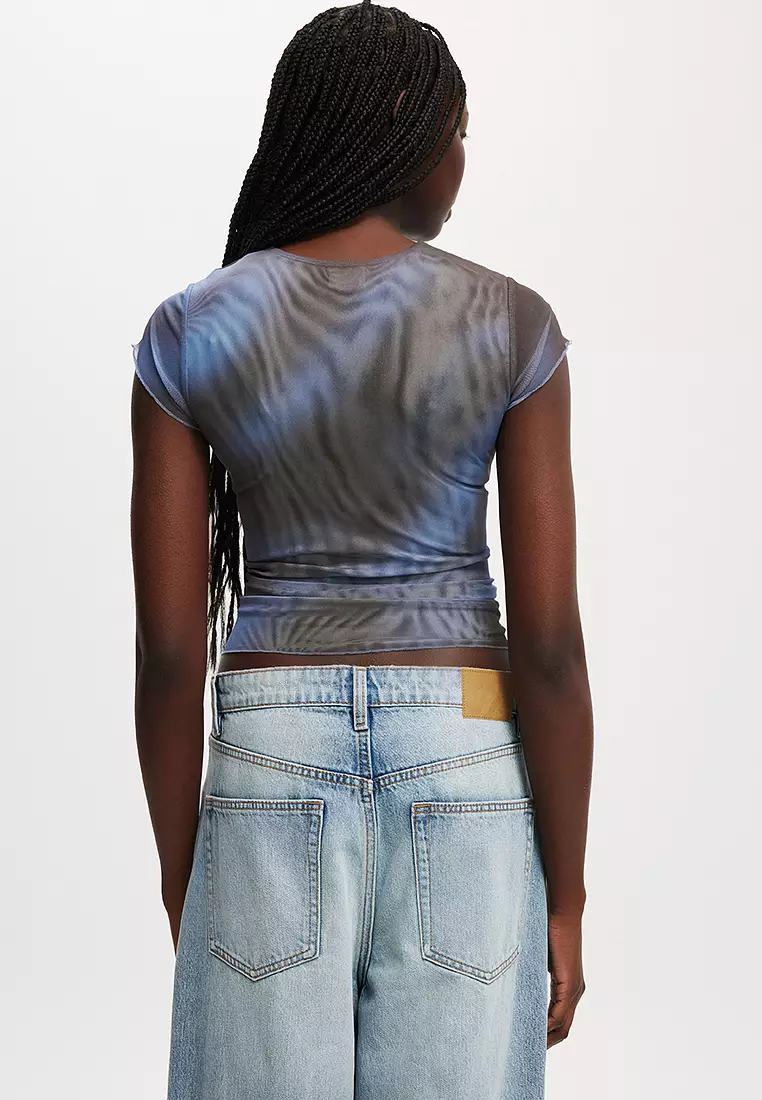 Ashley Mesh Short Sleeve Top