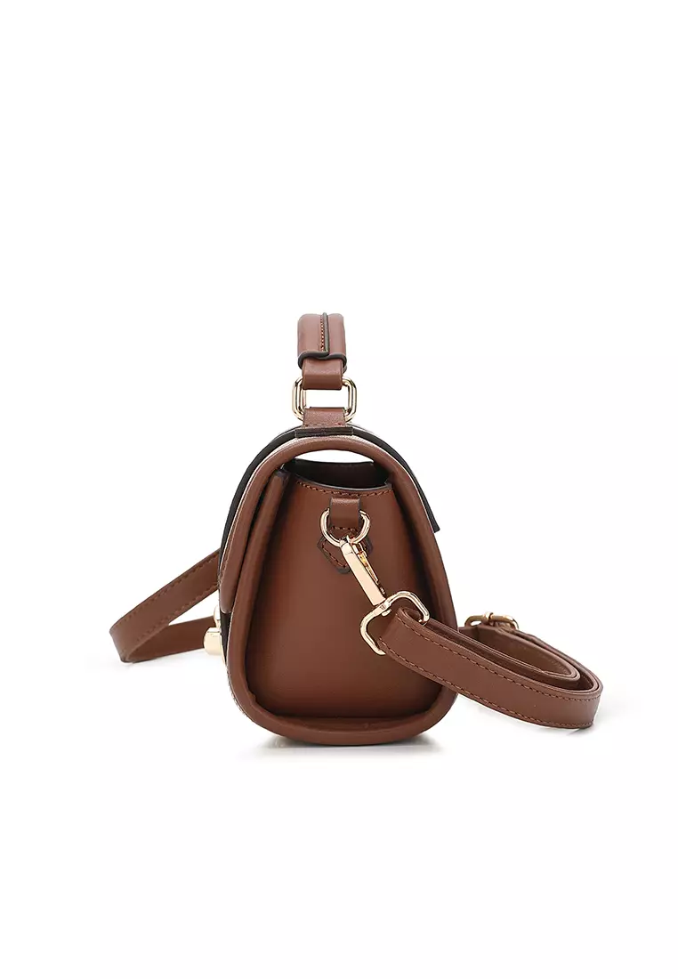 Women's Top Handle Bag / Sling Bag / Crossbody Bag / Shoulder Bag (Tas Tangan Wanita / Tas Selempang Wanita / Tas Bahu Wanita) - Krem