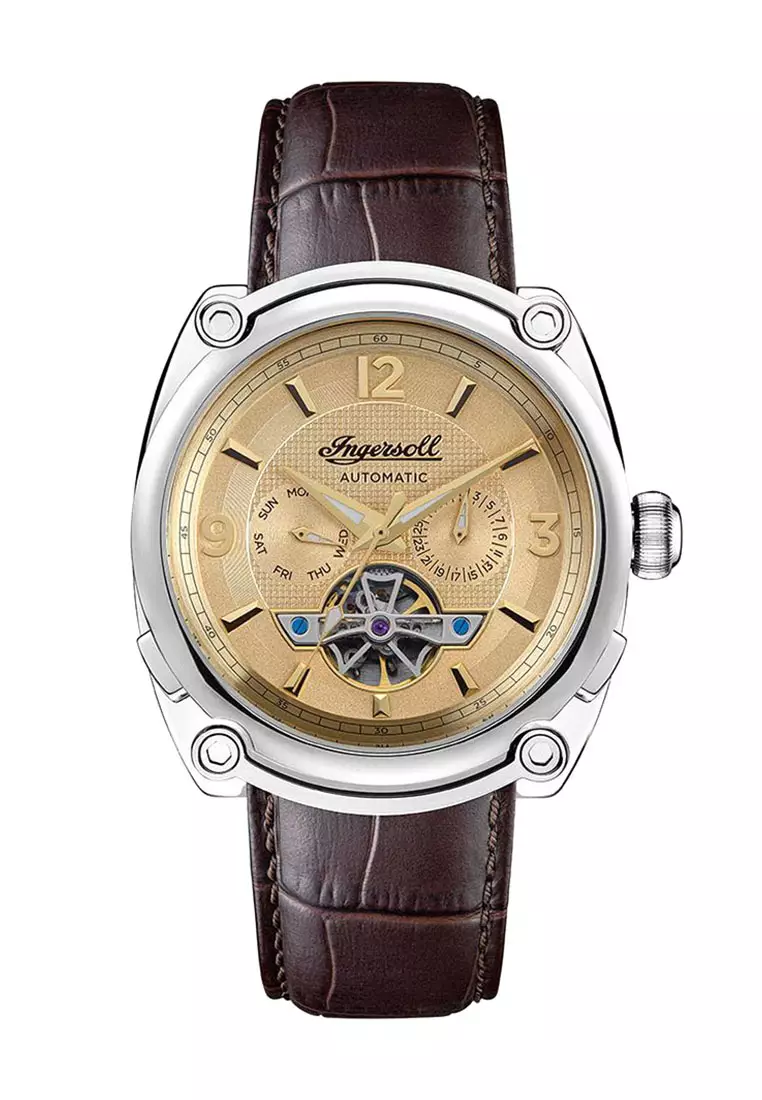 Ingersoll Michigan Brown Leather Analog Automatic Watch For Men INI01108