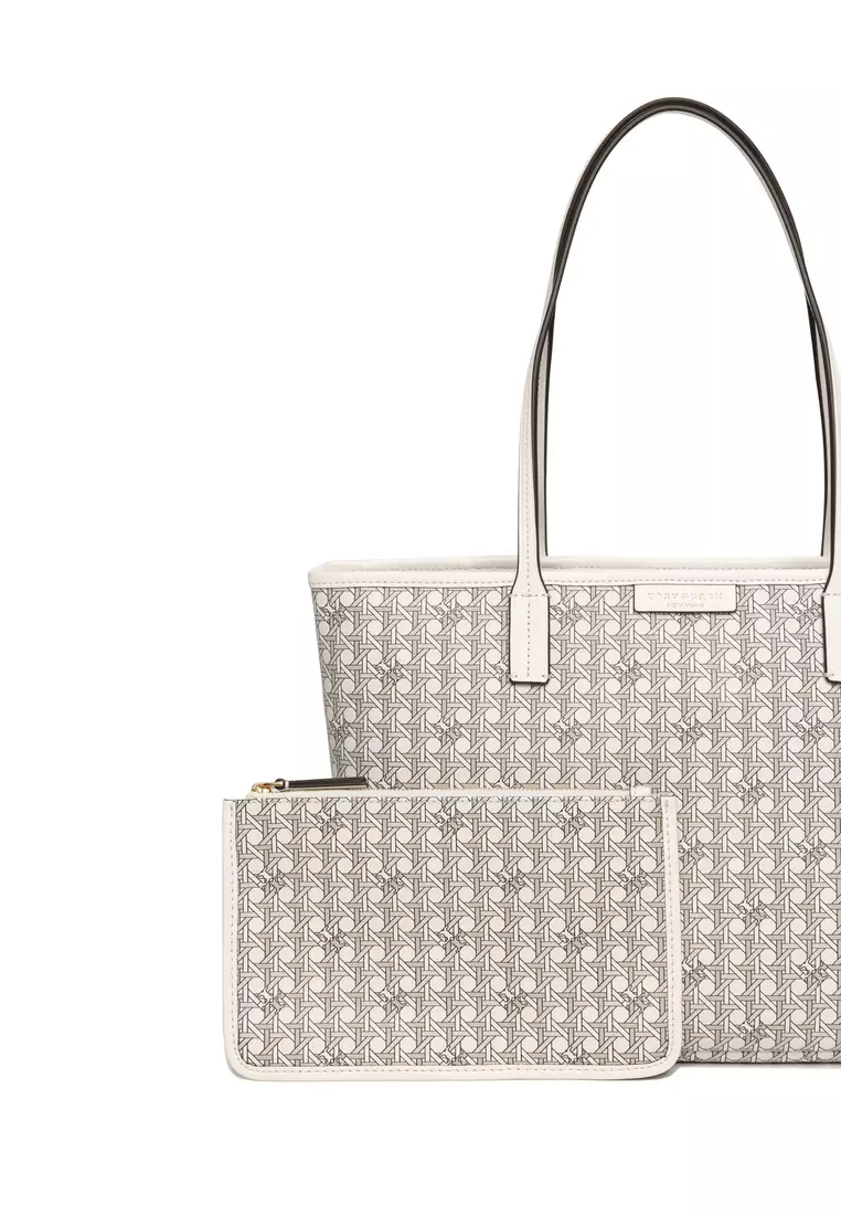 Gemini link coated hotsell canvas tote tory burch