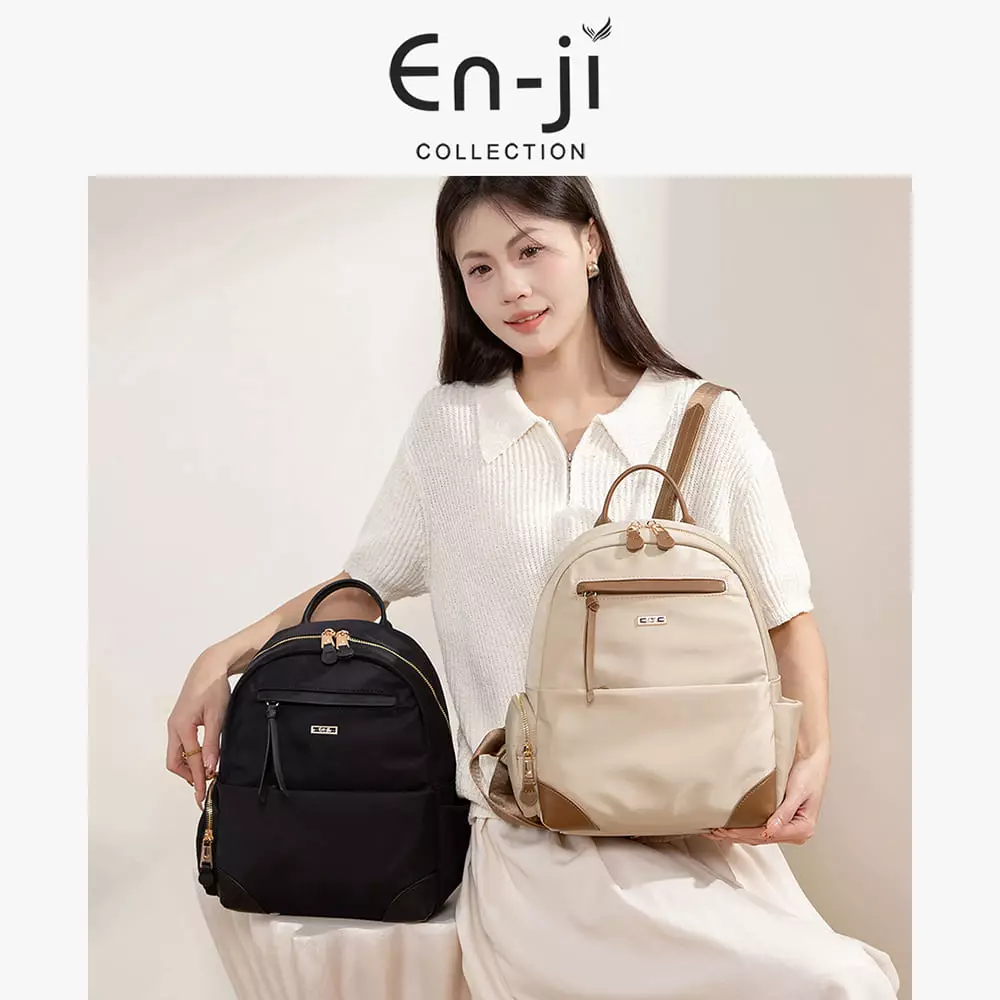 En-ji Neyobi Backpack Wanita Warna Black