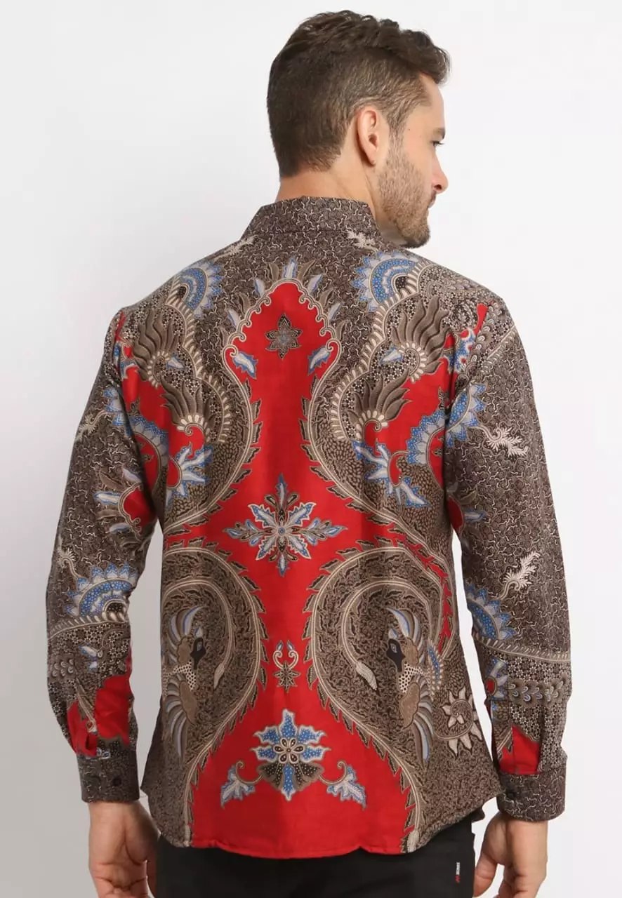 Wismakrama Kemeja Batik Pria Premium Slimfit Modern Lengan Panjang