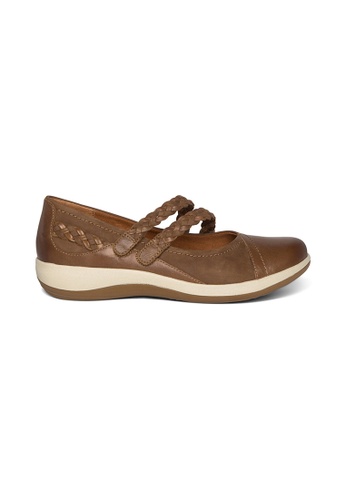 Aetrex brown Aetrex Annie Mary Jane Women Shoes - Cognac 2E520SHC177CC0GS_1