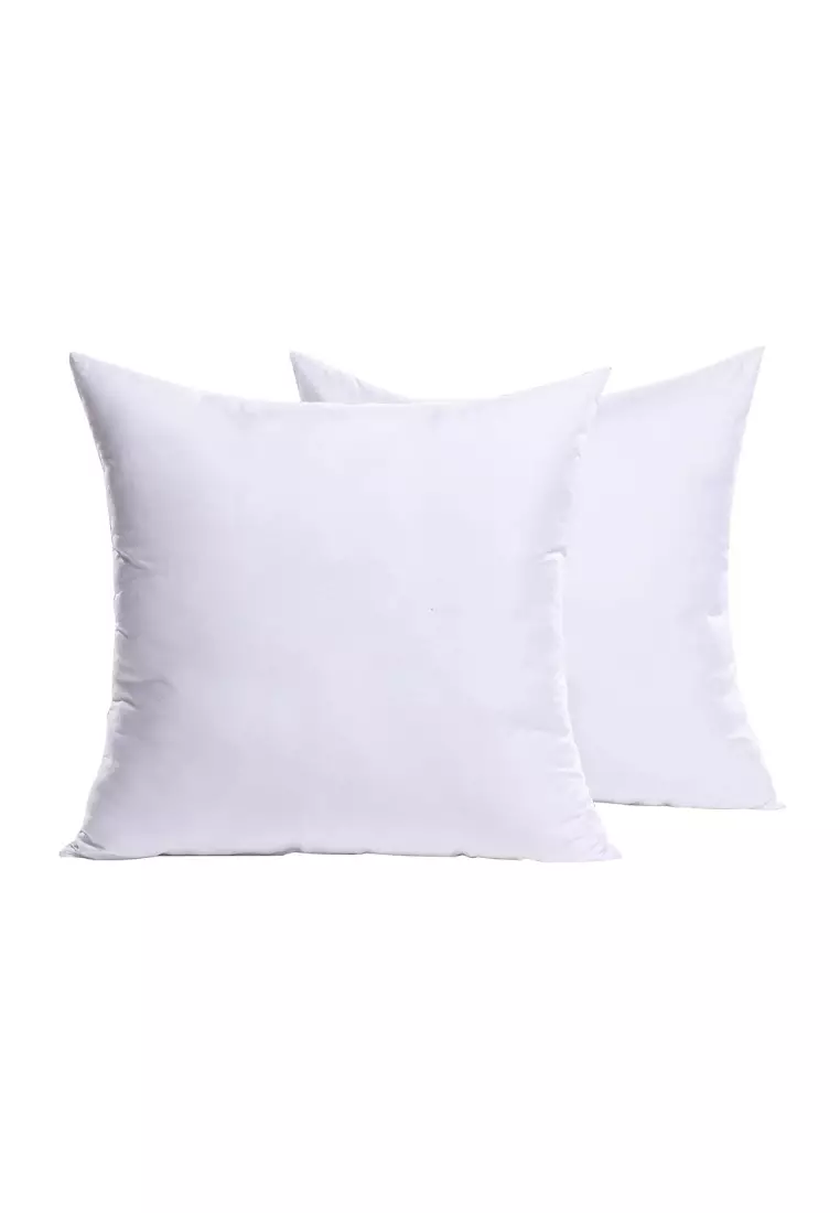 Buy FURNY MATTER White Polyester Pillow Insert 45 x 45cm (Set of 2) Online