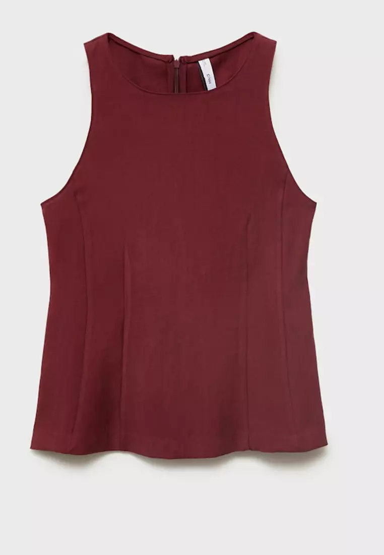 Halter-Neck Flared Top