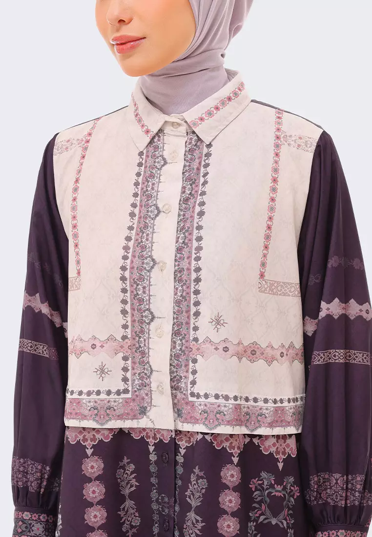 Ria Miranda Plum Saiba Dress