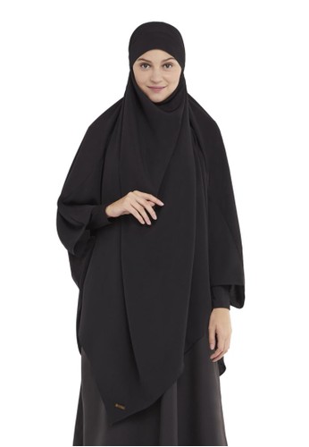 Jual Zayidan Queenza Zayidan French Khimar Hijab Ameera Hitam Original Zalora Indonesia